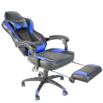

C-type Foldable Nylon Foot Racing Chair with Footrest PU Leather LOL CF Games Chair Reclining Rotatable Seat Office Armchair