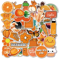 10/30/50PCS Orange Graffiti Autocollants Mignon Réfrigérateur Tasse D'eau Casque Ordinateur Portable Sac D'école Autocollants Personnalisés En Gros 