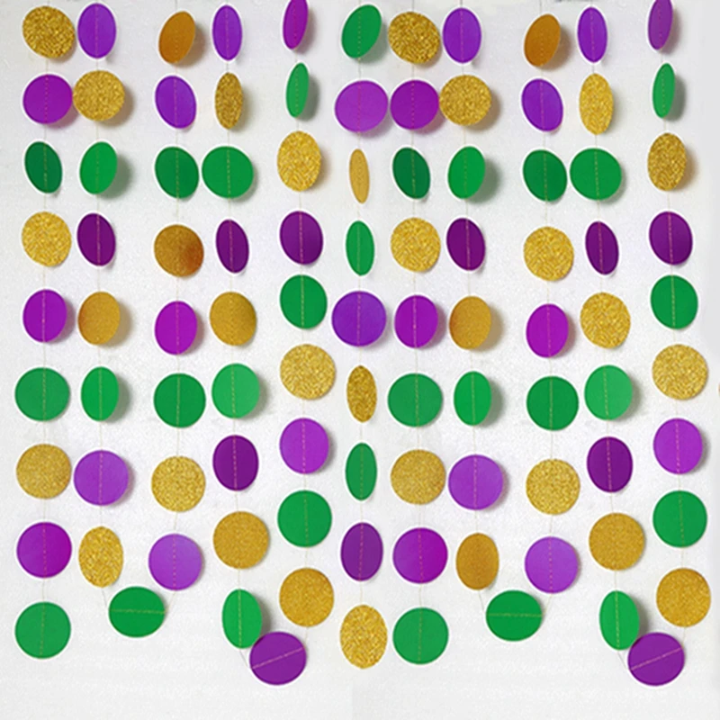 Multicolor Paper Round Happy Birthday Banner Birthday Party Decorations Photo Booth Birthday Party Bunting Garland Flags