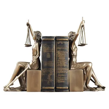 

European Home Living Room Decorations Justice Goddess Book File Standing Figure Sculpture Art Decoration Lawyer Gift M3203