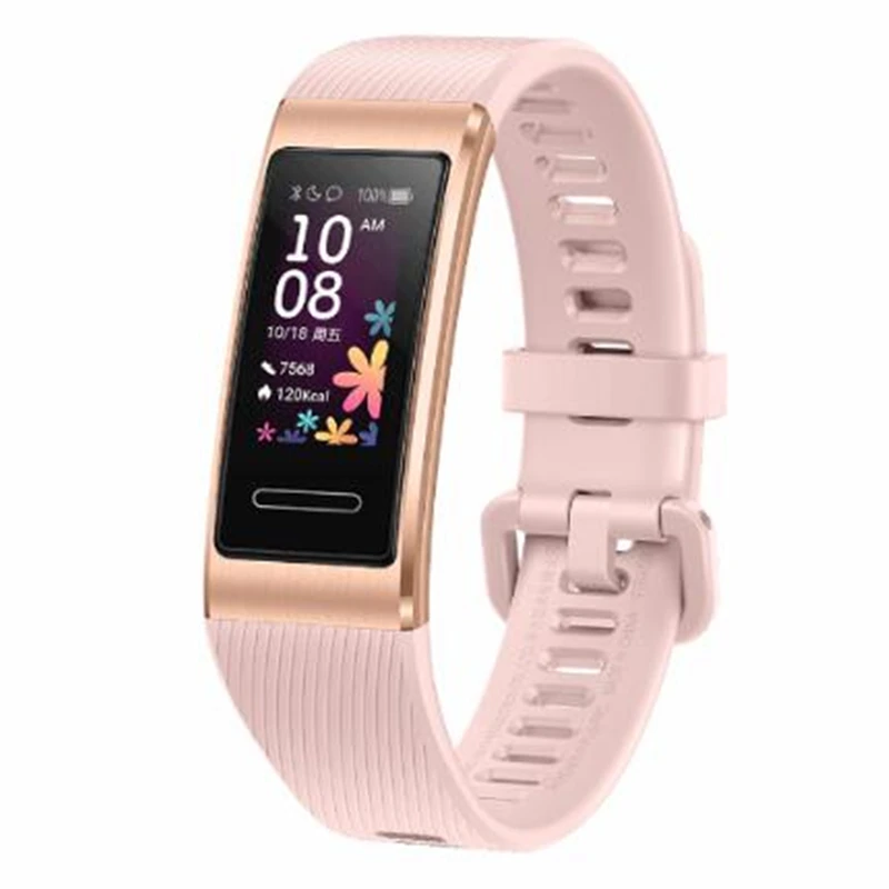 Умный Браслет huawei Band 4 Pro, инновационные часы, лица, автономный gps, проактивный мониторинг здоровья, SpO2, кислород крови - Цвет: pink