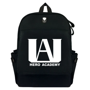 

1 PC Anime My Hero College Backpack Canvas Backpack Knapsack Bag Black School Bookbag Dropship New Arrival