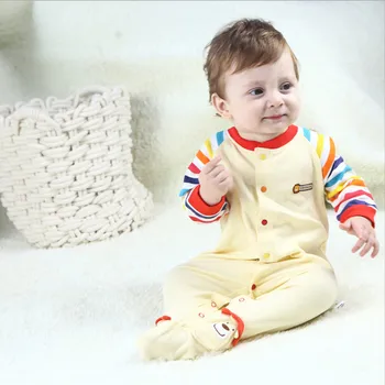 

Autumn Baby Boys Clothes Infants Kids 100% Cotton Romper Baby Boys Cartoon and Striped Jumpsuit Toddler Boys Clothes