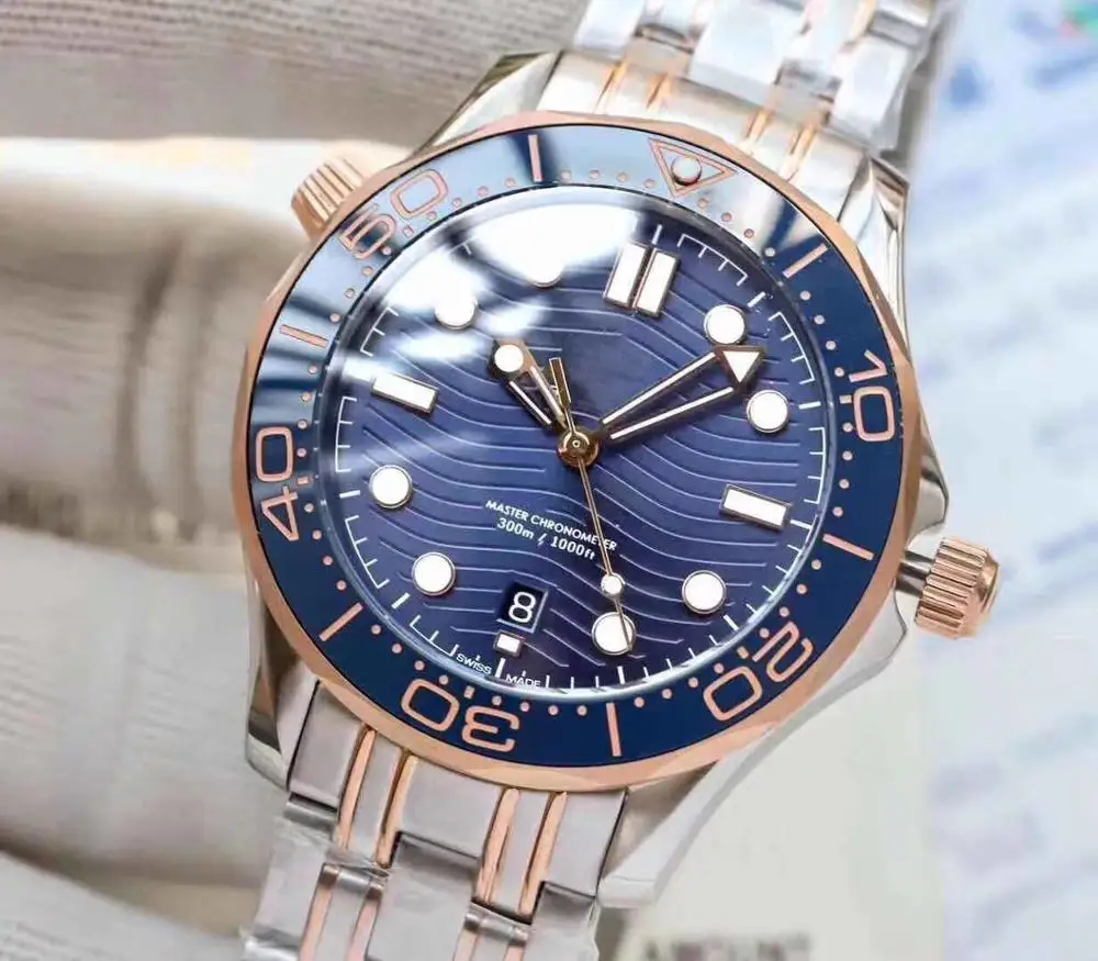 Модный бренд серия Sea Master мужские часы высокое качество полностью стальные