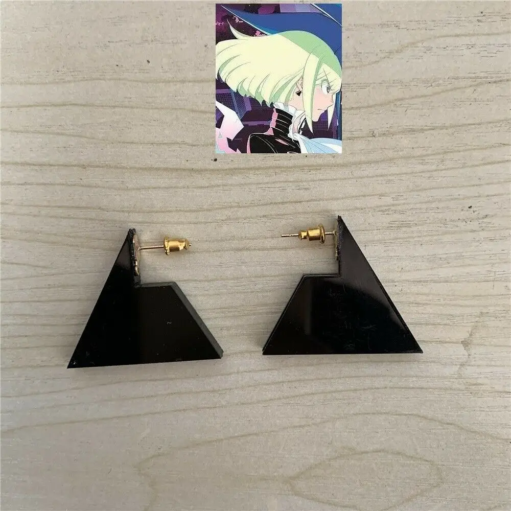 1 пара серег аниме Promare Lio Fotia Треугольники стержня уха Косплэй