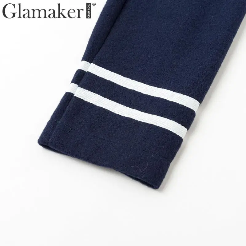 Glamaker, одноцветное шерстяное пальто с отложным воротником, Женское пальто с v-образным вырезом и пуговицами, элегантная женская куртка с длинным рукавом, осенне-зимнее сексуальное пальто