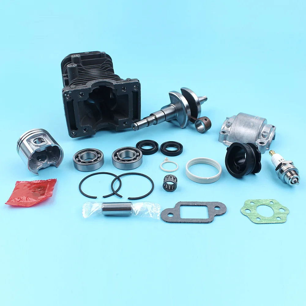 Cylinder Piston Crankshaft Engine Pan Kit For STIHL MS170 MS180 017 018 MS 180 170 Chainsaw 38mm Nikasil Plated Intake Manifold