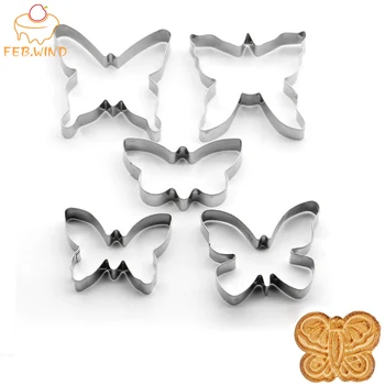 

FEBWIND DIY Fondant Cutters for Cake Decorating Tools Unique Stainless Steel Cookie Cutter Baking Accessories 020