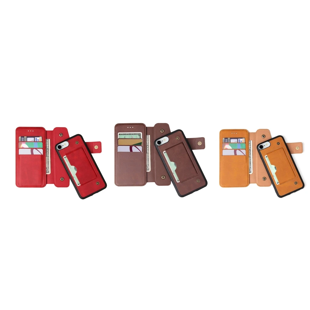 IPhone Case Mobile Phone Shell Protective Cover Protector Brown+Red+Yellow