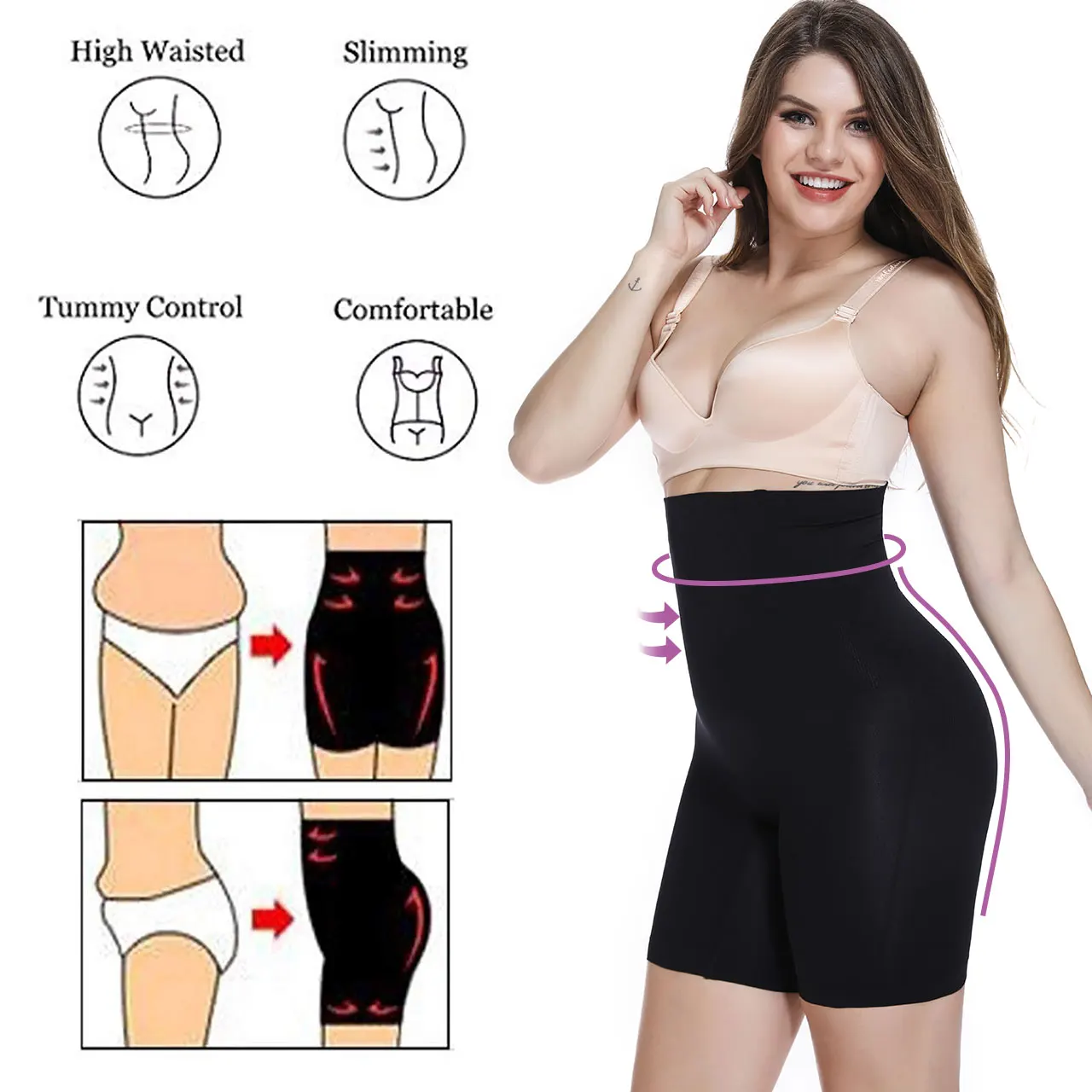 Joyshaper трусики стринги женские Cincher Талия формирователь тела высокий пояс для поясницы облегающий тренировочный костюм контроль живота трусики сексуальное нижнее белье