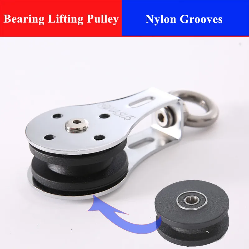 Bearing Pulley Home Gym Stainless Steel Accessories for Fitness Lifting Cable Machine Workout Mute M8 Single Wheel Loading