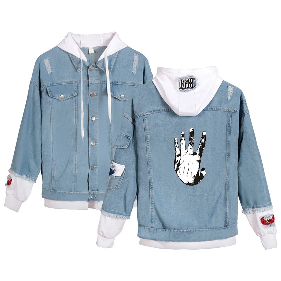 Xxxtentacion Jacket5 WBDDT Xxxtentacion джинсовая куртка мужская длинная хип-хоп ветровка пальто теплая уличная джинсовая куртка мужская одежда синий черный мужской 4XL - Цвет: Xxxtentacion Jacket5
