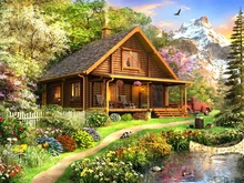  EverShine 5D Diamond Painting Kits House Picture Rhinestones Diamond Embroidery Lakeside Landscape Cross Stitch Decor Home 