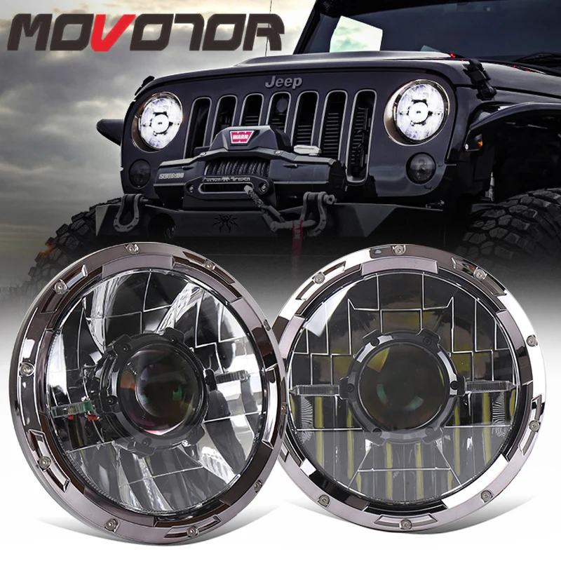 

45W Led Headlamps with Laser Combo Driving Lights 7 Inch Headlights for Niva 4x4 Suzuki