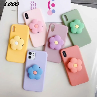 3D милый мультяшный цветочный трендовый мягкий чехол для телефона iphone X XR XS MAX 11 Pro