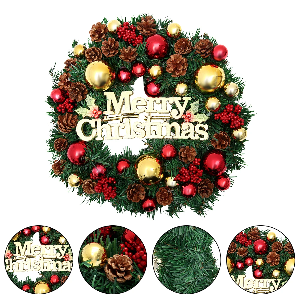 

Christmas Wreath Handmade Rattan Pendant 2.7m Artificial Garland Wreath Christmas Tree Door Decoration Wreath guirnalda navidad