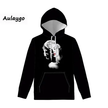 

Women Hoodieshoodie Sweatshirt Marilyn Monroe Printing Pullovers Ladies Long Sleeve Punk Sweatshirt Aesthetic Hoodie Moletom