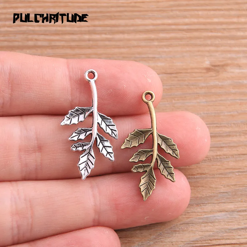 20PCS 16*30mm Metal Alloy 2020 New Two Color Tree Branch Charms