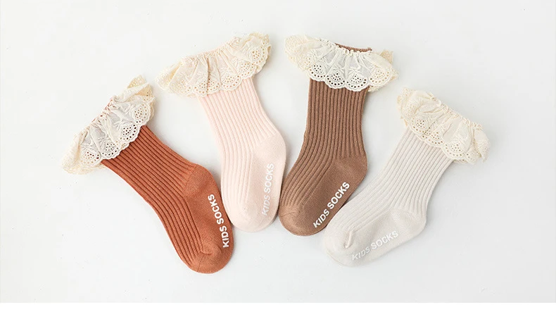 Baby Long Socks For Girls Warm Long Leg Warmers Socks Baby Lace Girls Knee High  Baby Socks Non Slip Socks Kids