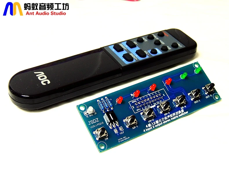 US $39.56 4 In 2 Out Audio Switcher Matrix Switch 8 Array Mode 4 Way