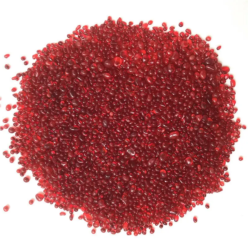 Drop Shipping 50g 25mm K5 Red Glass Gravel Glaze Stone Rock Polished
