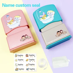 Sello de nombre personalizado para bebé, dibujos animados para niños, guardería, nombre, ropa de estudiante, no se decolora