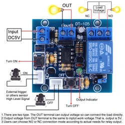 Dc 5v bistable interruptor relé módulo duplo botão de ligar/desligar interruptor controlador eletrônico