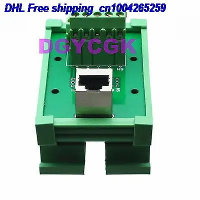 

DHL 10pcs 1x Ethernet RJ45 female 9 pin port Terminal Breakout DIN Rail Mounting Carrier 22-ct