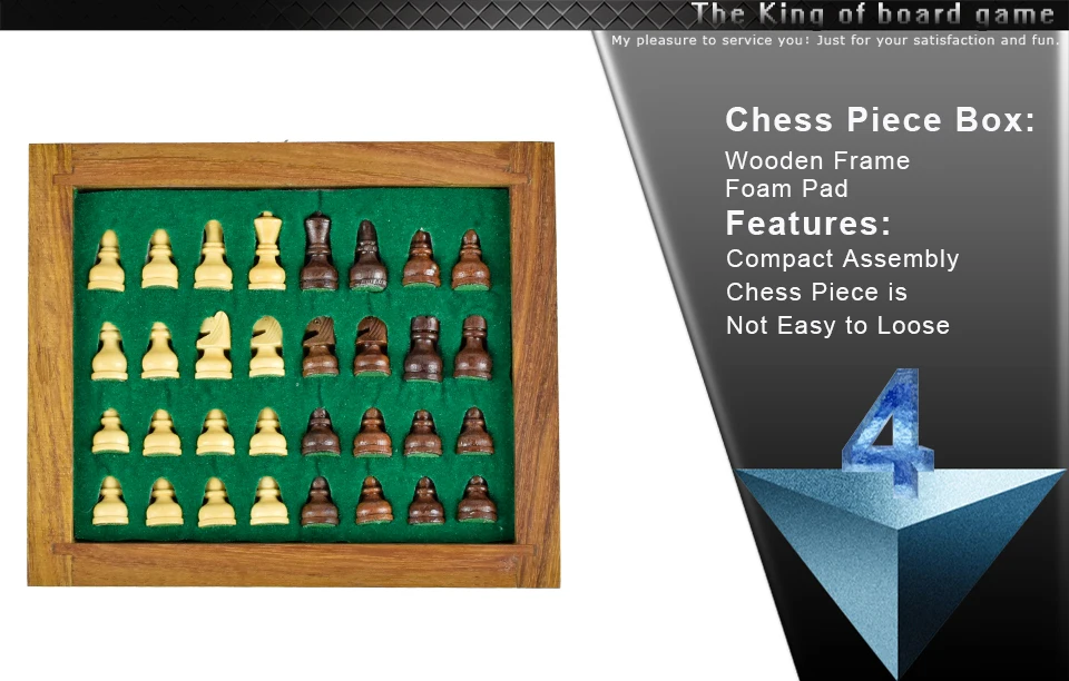 K8356 Solid Wood Mini Chess Portable Non-slip Drawer Pieces Box International Magnetic Chess Exquisite Puzzle Convenient Storage (10)