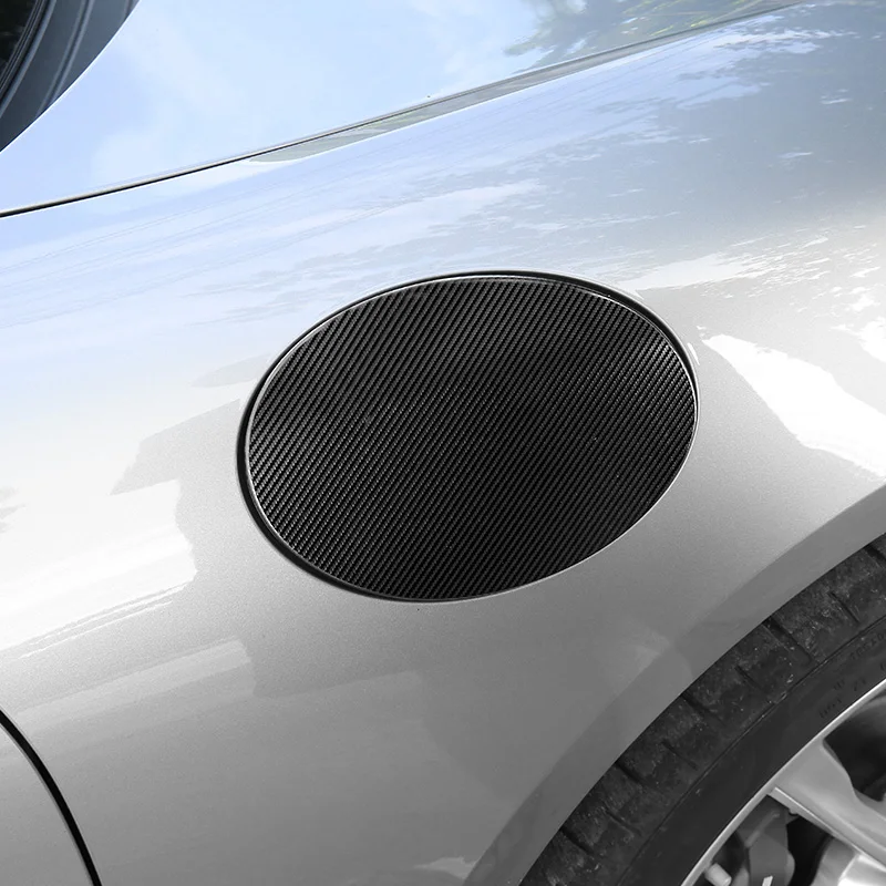 

Carbon Fiber Printed Car Exterior Tank Cover Sticker Styling Moulding Trim for Porsche 718 Cayman Boxster 2016 2017 2018 2019