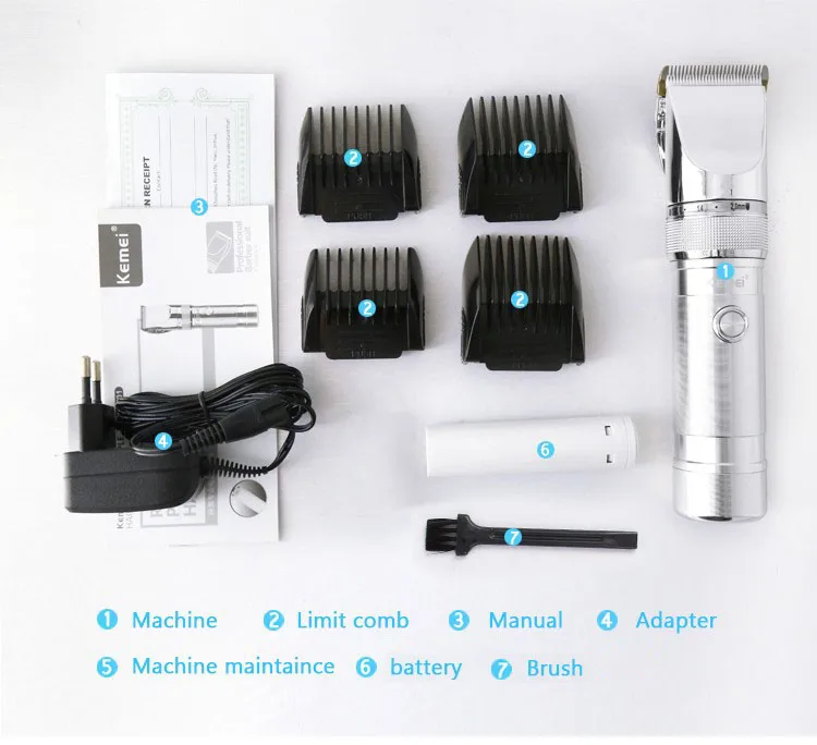 Kemei Rechargeable Hair Clipper For Barer Professional Hair Trimmer Electric Razor Cutting Beard Trimmer Men Shaving Machine hair clipper,hair trimmer