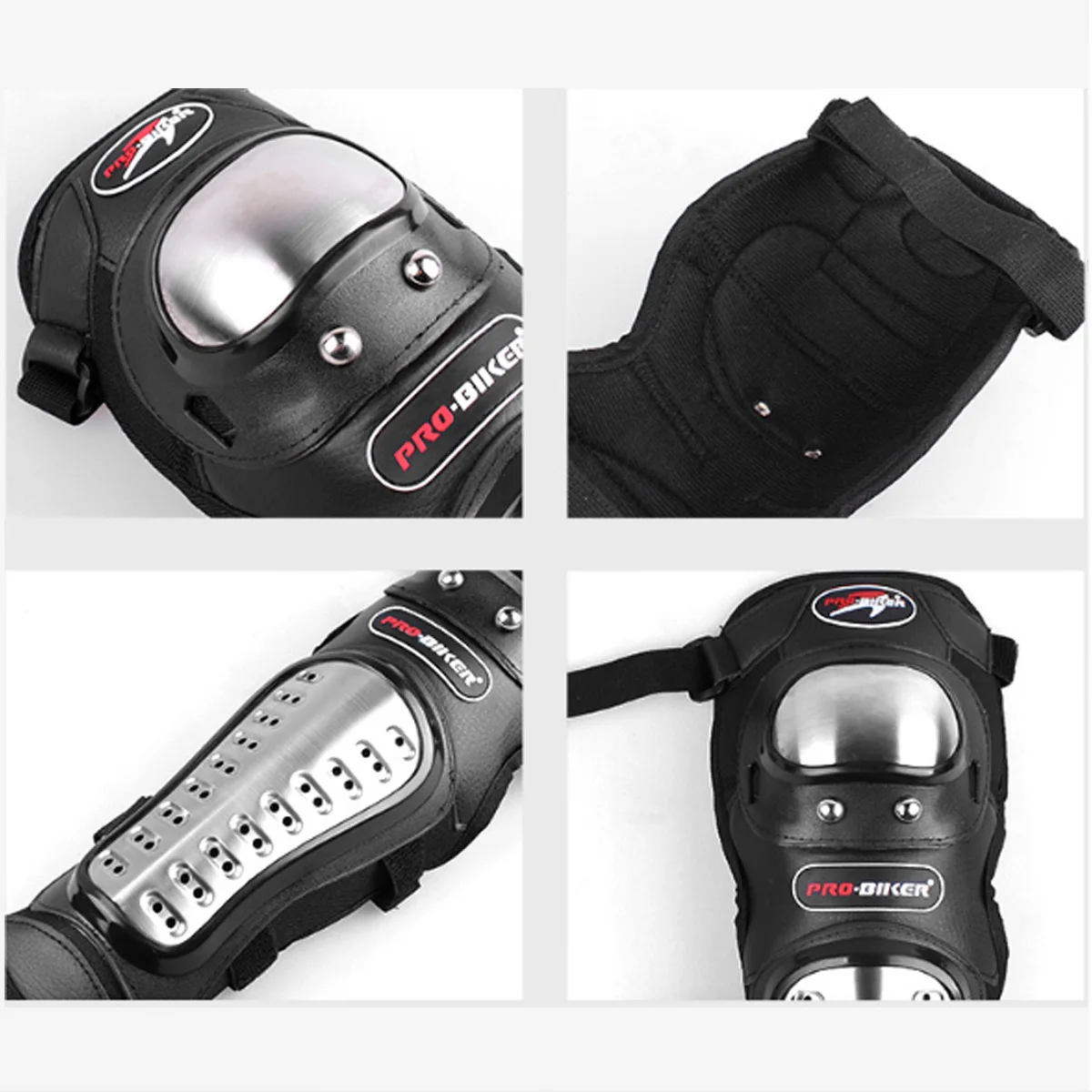 4pcs Sports Knee and Elbow Pads Protector Motorcycle Bicycle Riding Protective Knee Guard Cycling Elbow Guards Support Braces