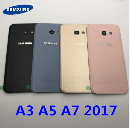 Оригинальная задняя крышка из стекла для Samsung Galaxy A3 A5 A7 2017 A320 A520 A720 Корпус задней