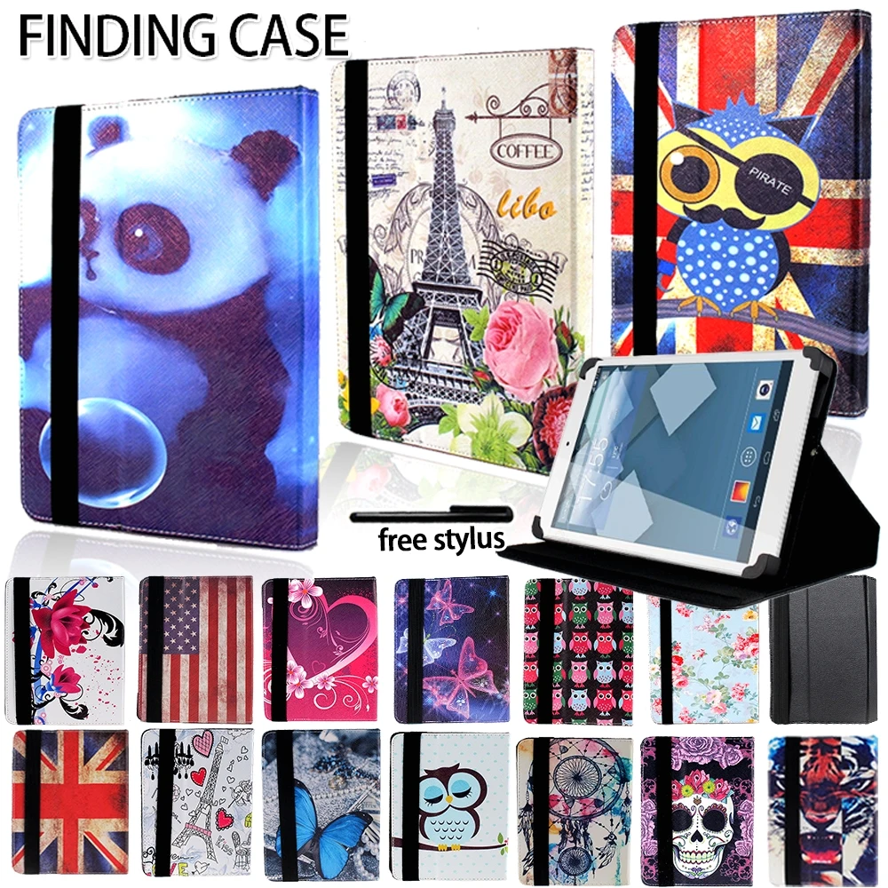 

Multicolor Scratch Resistant Folio Leather Stand Cover Case for Alcatel 7" 8" OneTouch PIXI Tablet Case + Pen Tablet Accessories