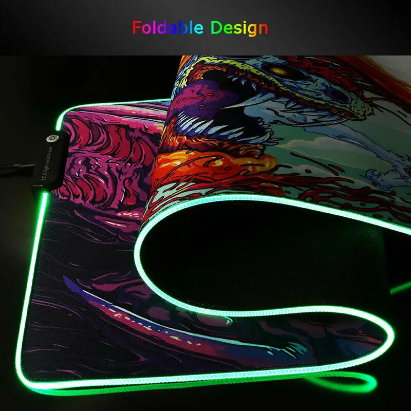 PINKTORTOISE Big Large Led Rgb Lighting Gaming Mousepad XL Gamer Mat Beast for PC Computer 2