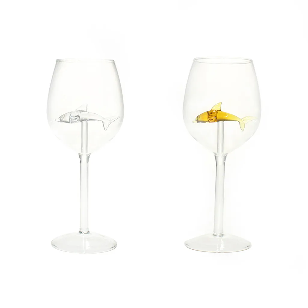 J 2pcs Handmade Home Dolphin Red Wine Glass Wine Bottle Crystal For Party Flutes Glass Drinking Wine Cup For Party Wedding - Цвет: J