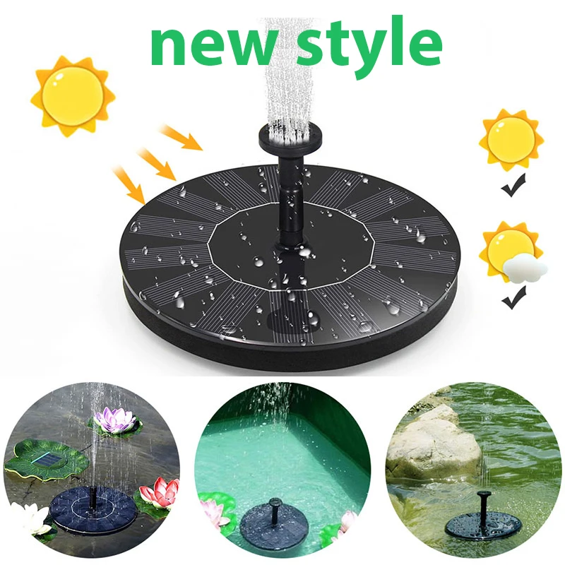 Solar Fountain Without Electricity Water Fountain Pump Bird Bath Water Panel For Garden Pool