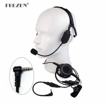 Рация Военная костной проводимости тактический гарнитура штанга микрофона для Vertex радио YAESU VX-3R VX-5R 210 FT-50 FT-60R VX-10 110