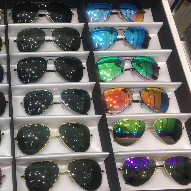 Авиационные солнцезащитные очки R3025 3026 размер 55-14/58-14/62-14 закаленное стекло линзы мужские и женские солнцезащитные очки с оригинальной коробкой