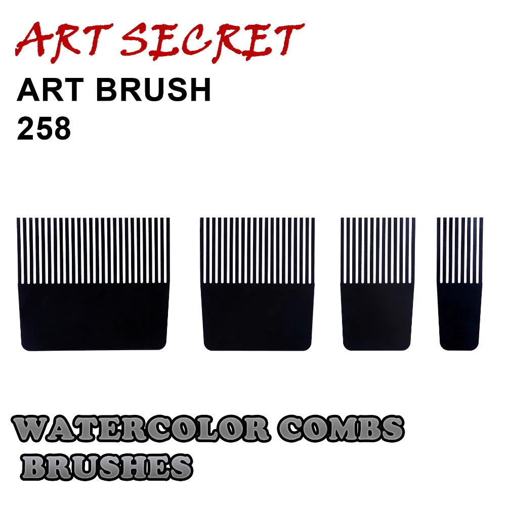 ArtSecret Metal Black Steel Combs Brush Good Hardness For Oil Painting Multi-Functional Art Artist Tools Supplies 258