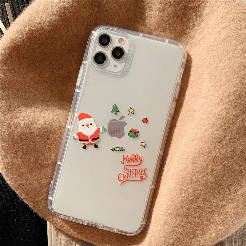 Снеговик Рождество Санта Клаус чехол для телефона для IPhone 7 7Plus X XS XR MAX 11 Pro MAX Ультратонкий Мягкий ТПУ прозрачный чехол