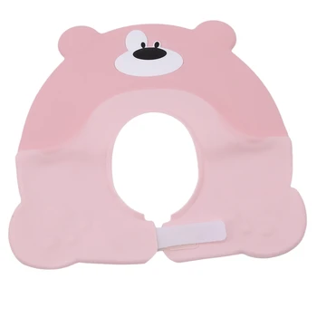 

Silicone Shower Cap Bear Hair Wash Bath Hats Adjustable Waterproof Ear Protection Eye Shampoo Cap Newborn Soft Kids Child