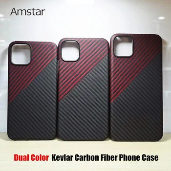 

Amstar Dual Color Real Carbon Fiber Case for iPhone 11 Pro Max Samsung Note 10 Plus Huawei Mate 30 Pro Kevlar Carbon Fiber Cover
