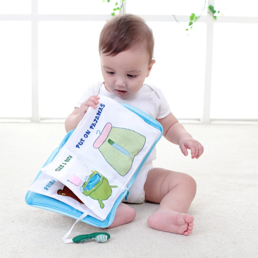 0-12 Month 12 Pages Soft Cloth Books Baby Boys Girls Rustle Sound Infant Educational Stroller Rattle Toys For Newborn | Игрушки и хобби