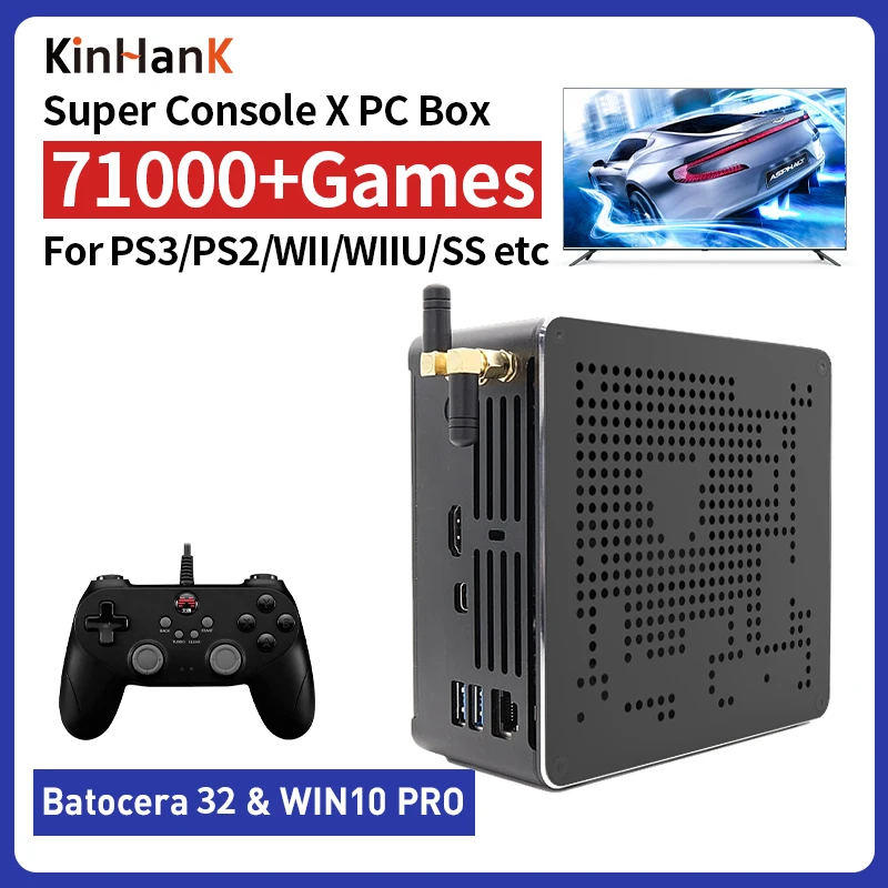 Kinhank Super Console X Pc Box Retro Video Game Console Mini Pc Build In Games Support For Ps3 Ps2 Dc N64 Wii 80 Emulator Video Game Consoles Aliexpress