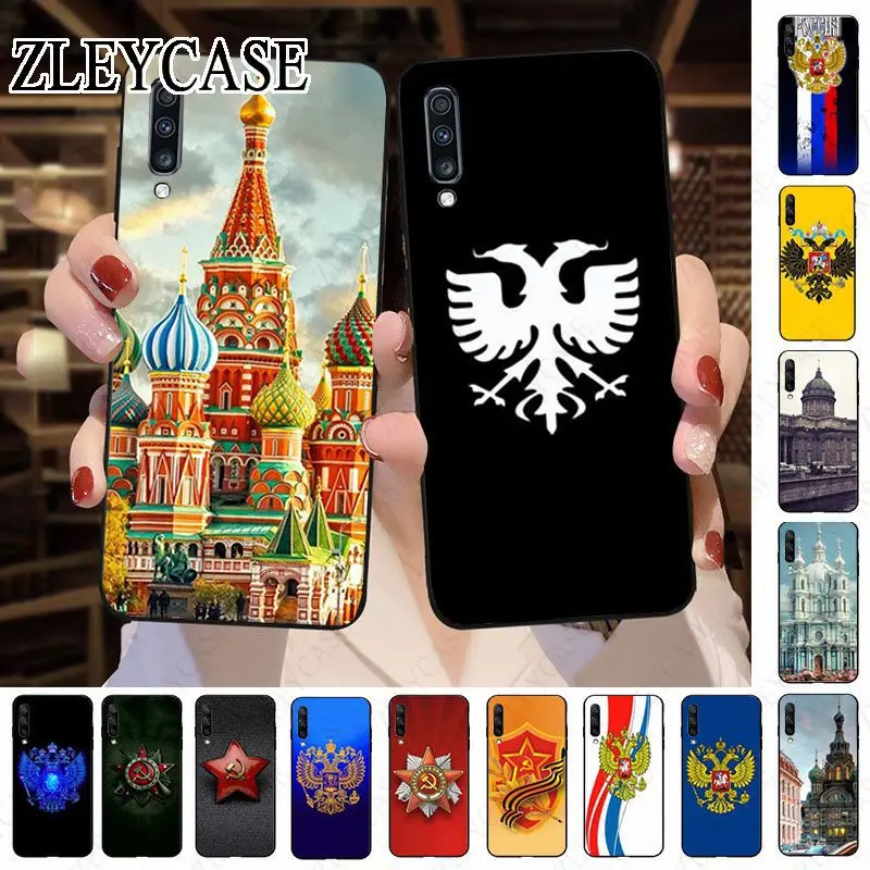 Флаг России Орел Российской замок СПб чехол для телефона Samsung A50 A10 A20 A20E A20S A30S A40 A51