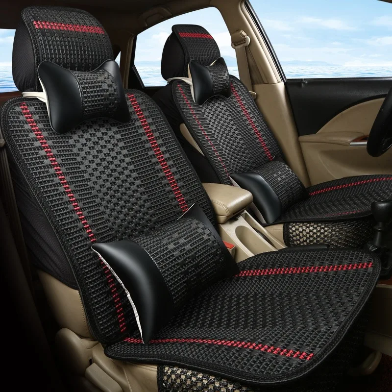 

Flax New Style Cartoon Car Seat Cover Women's Small Car Seat Cover Viscose Four Seasons Universal Chair Cover Citroen Sega C4