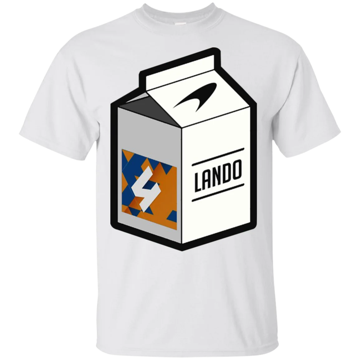 Lando Norris Racing Milk T-Shirt White-Grey Short Men Streetwear Size S-3Xl | Мужская одежда