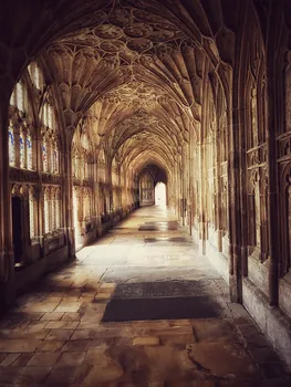 

Retro Photography Backdrops Notre Dame de Paris Monastery Abbey Passage Hallway Custom Photo Studio Booth Backgrounds Backdrop