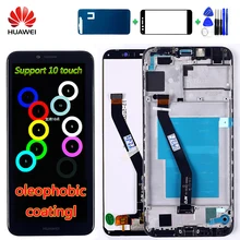 Huawei Y6 ЖК-дисплей олеофобное покрытие и 10 точечный сенсорный дигитайзер сборка Vancca2 рамка huawei Y6 Prime экран